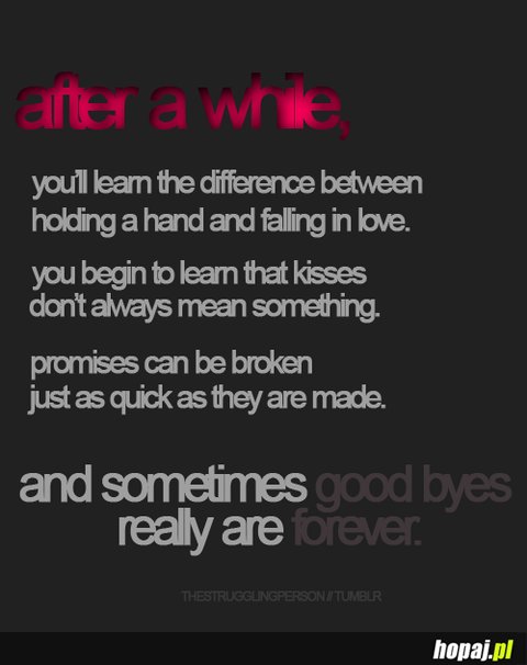 after a while...