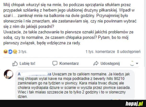 Mój chłopak wkurzył się na... 