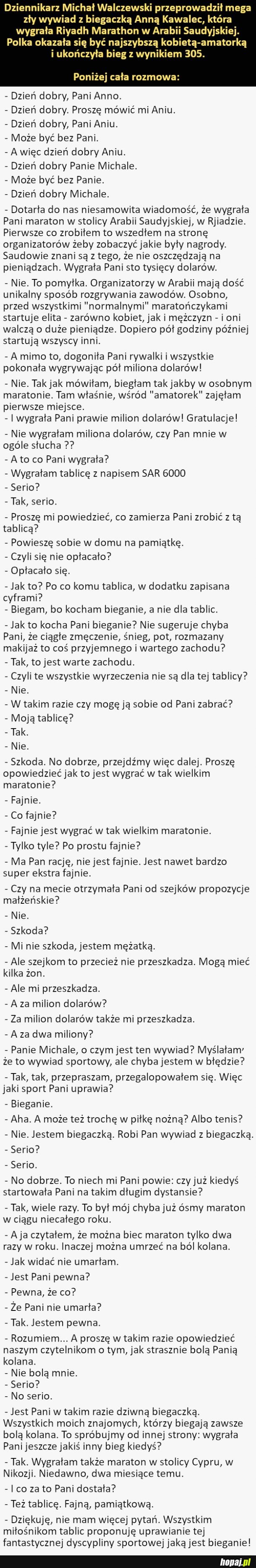 Ten wywiad to jakiś żart
