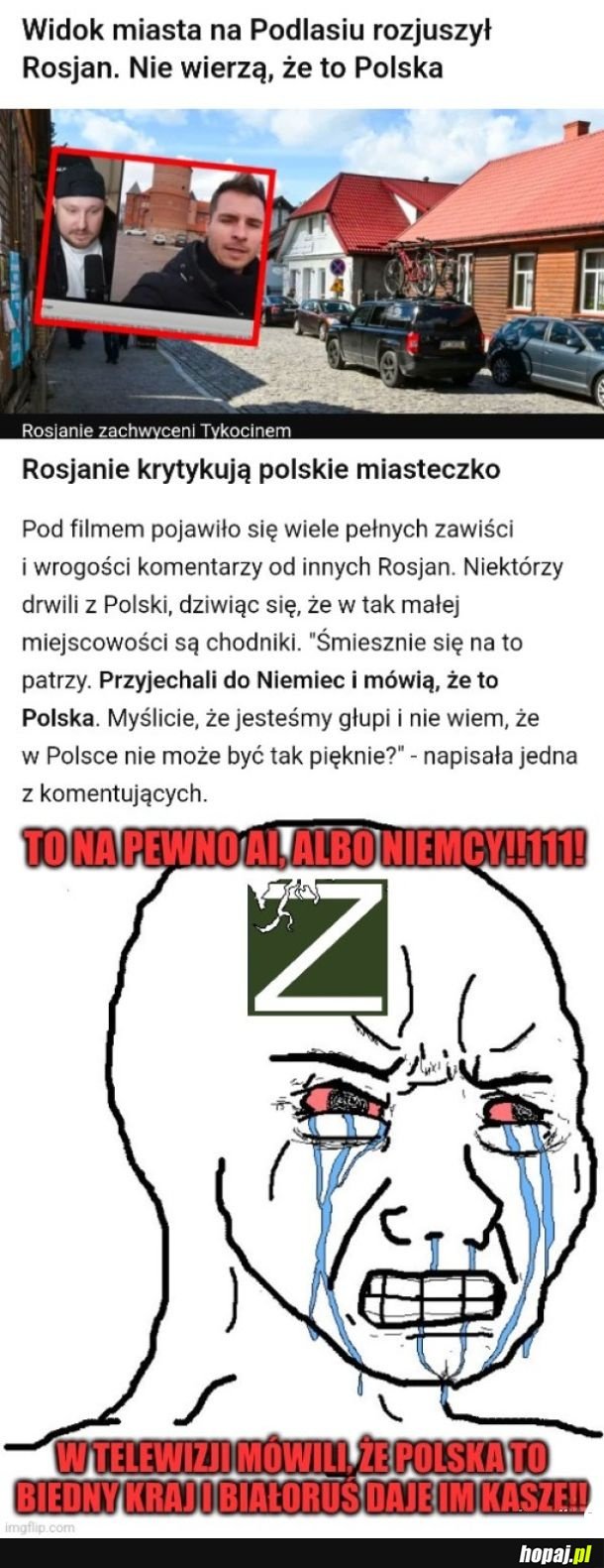 Ruscy nie potrafią uwierzyć że można nie rozkradać i nie niszczyć przestrzeni publicznej