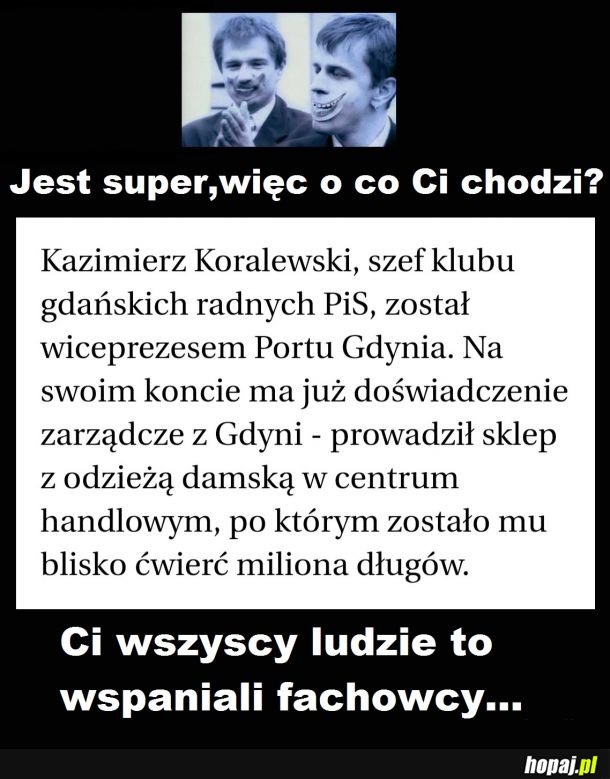 Ci wszyscy ludzie to wspaniali fachowcy...