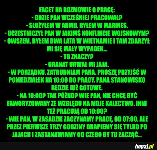 NA ROZMOWIE O PRACĘ