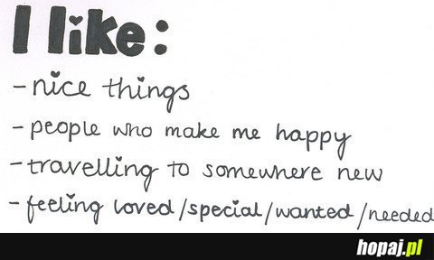 I like:
