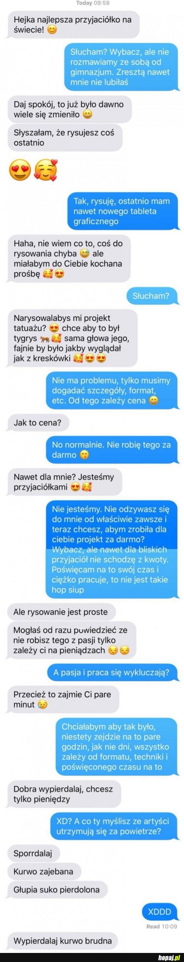 No powiedzcie, czy tak postępują przyjaciele