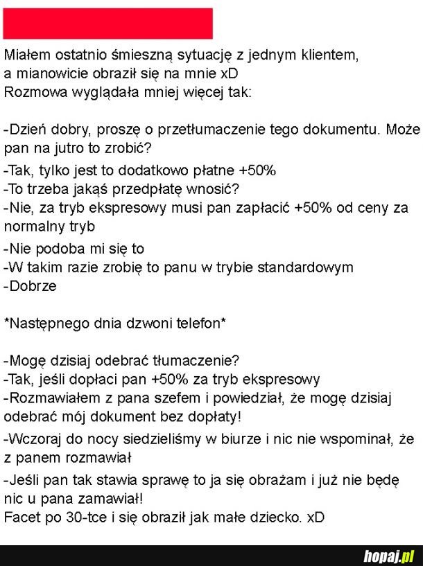 Obraził się