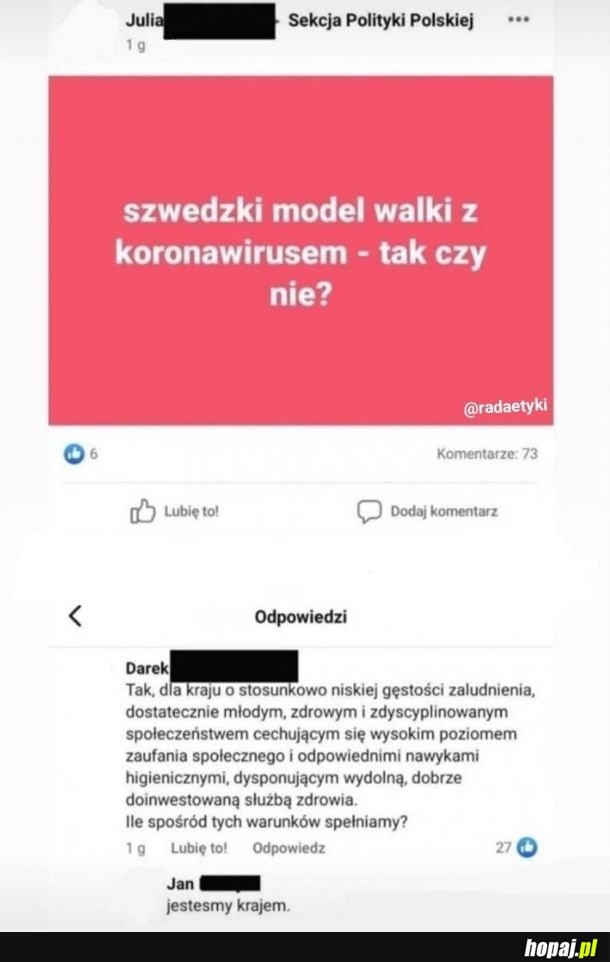 Spoko, Szwecja przecież nie istnieje