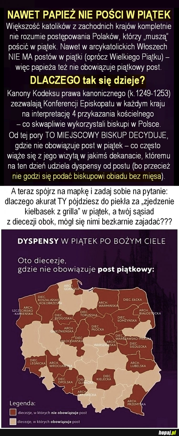 NAWET PAPIEŻ NIE POŚCI W PIĄTEK