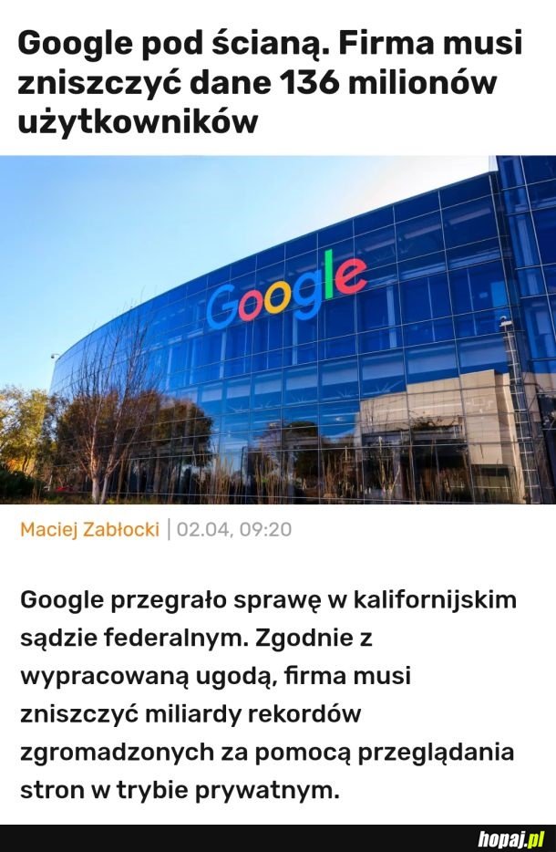 Google się doigrało