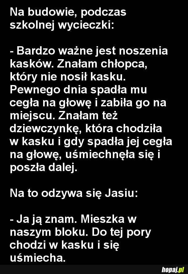 Chodzenie w kasku