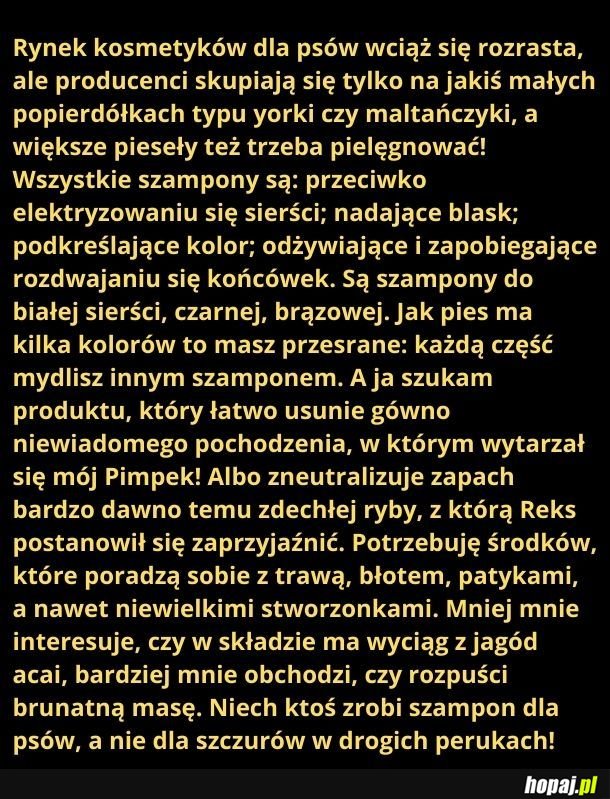 Szampony dla psów