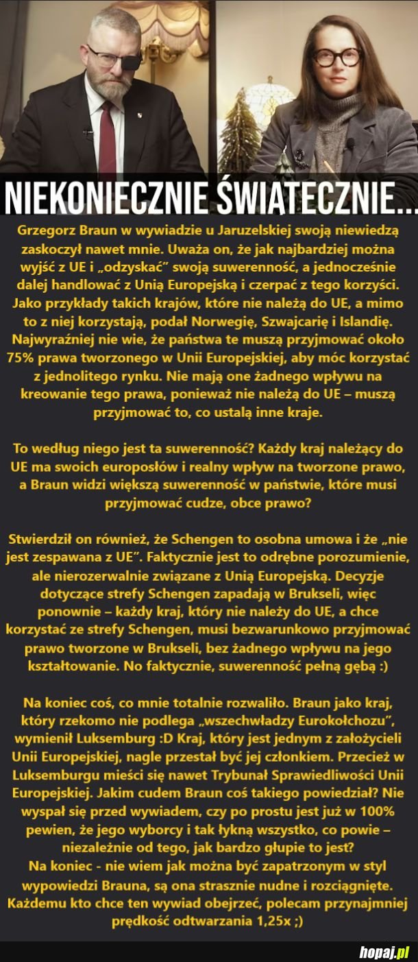 A jego wyborcy w komentarzach pod wywiadem zachwyceni...