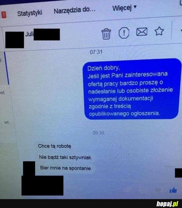 Daj mi tą pracę człowieku 