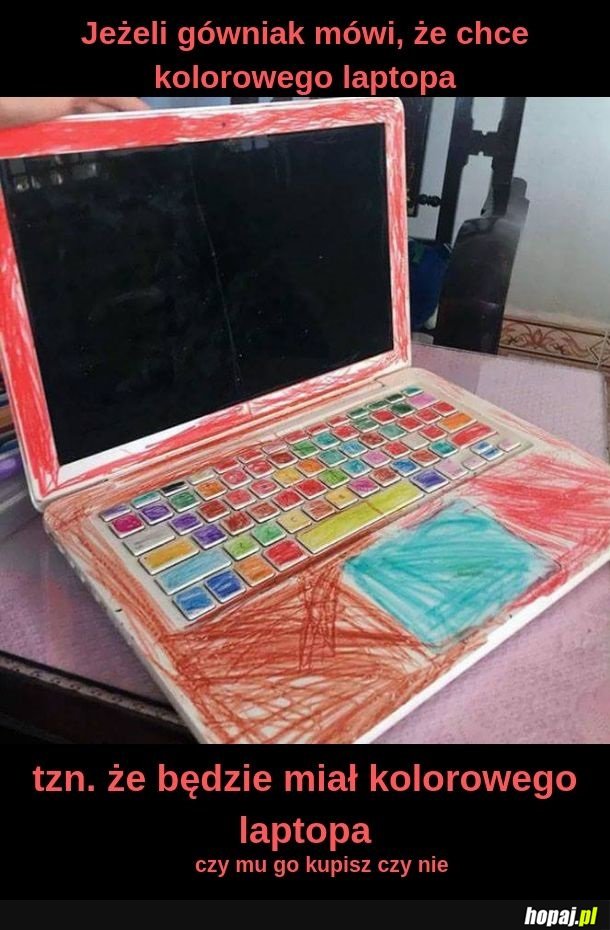 Kolorowy laptop