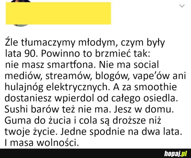 Lata 90.