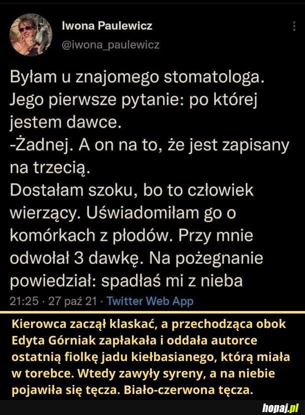 Pod koniec już się bałem, ale dało się z tej tęczy wybrnąć patriotycznie