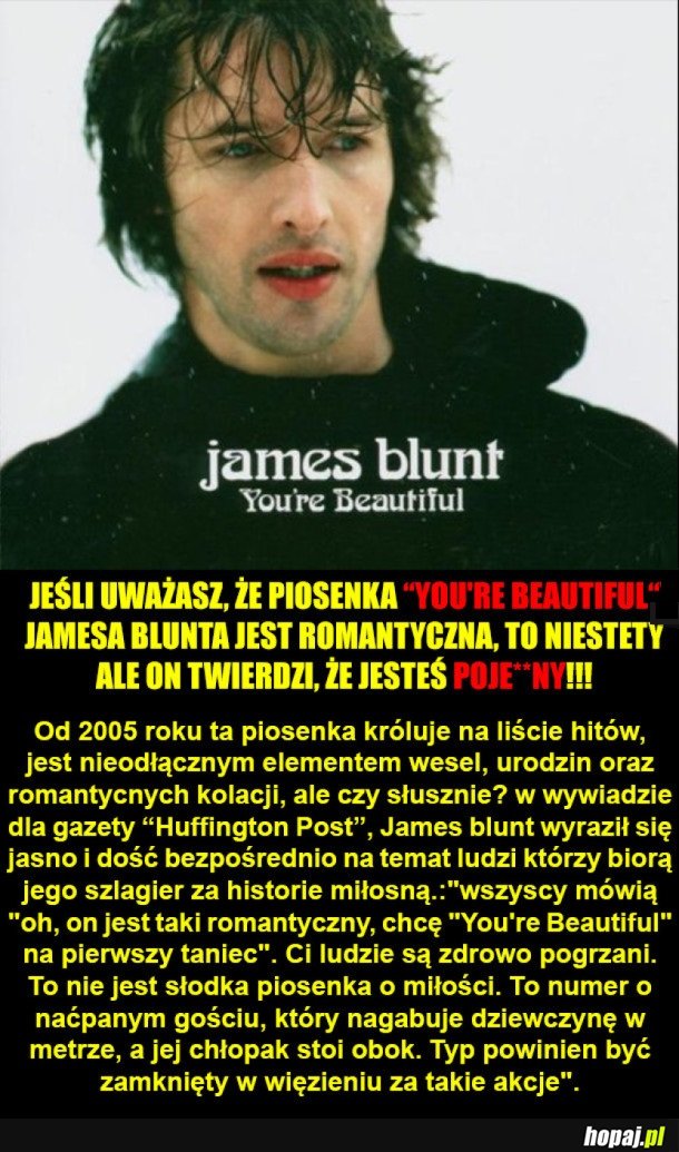 ZNACIE PIOSENKĘ YOU'RE BEAUTIFUL JAMESA BLUNTA