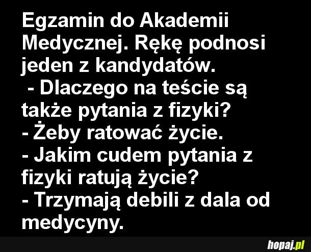 Egzamin na medycynę