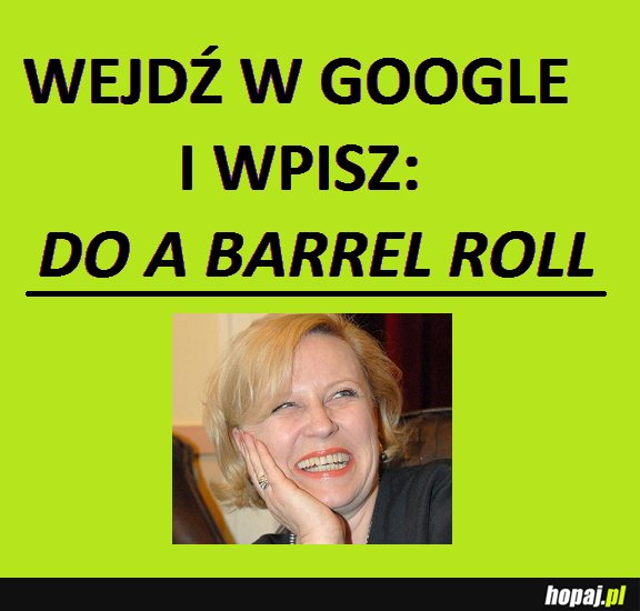 Wpisz w Google do a barrel roll