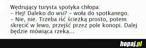 Wędrujący turysta spotyka chłopa...