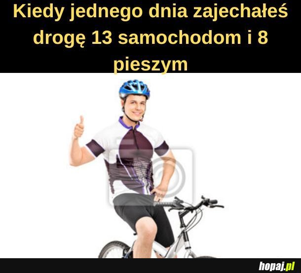 Rowerzysta. 