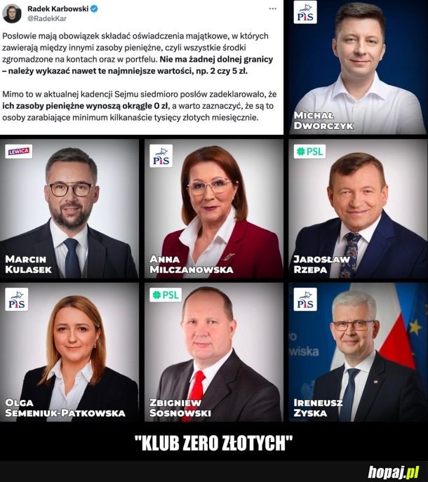 Klub zero złotych