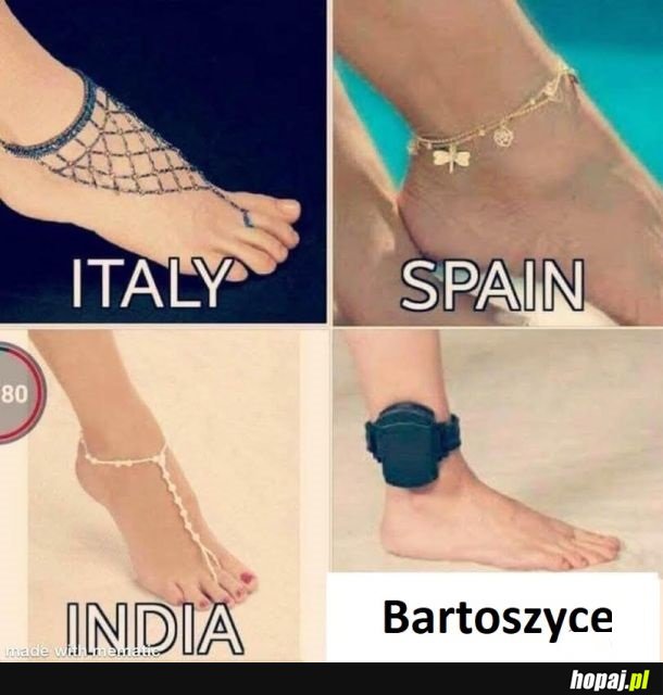 Ach, te bransoletki na kostkę uuuch