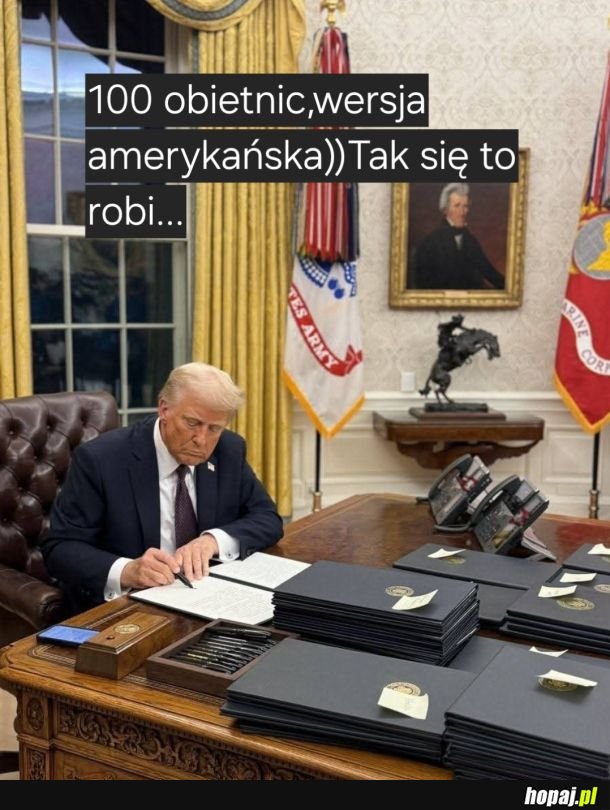 100 obietnic po amerykańsku...