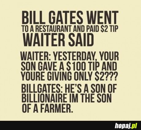 Bill Gates w restauracji