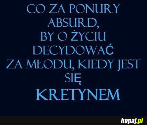 Co za ponury absurd...