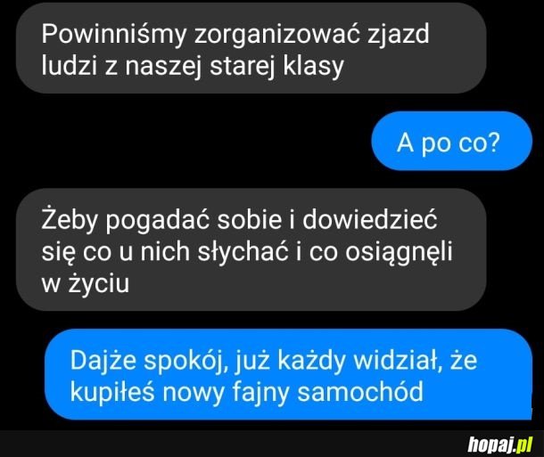 Zjazd dawnych znajomych z klasy