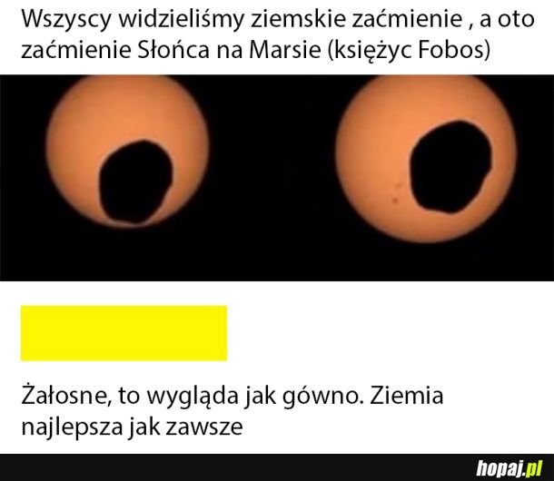 Zaćmienie słońca na Marsie