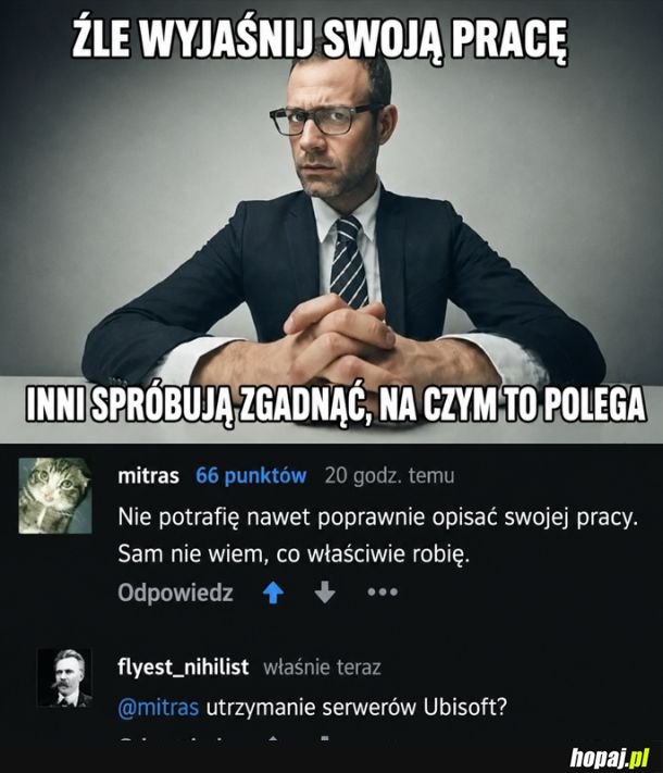 Źle wyjaśnij swoją pracę
