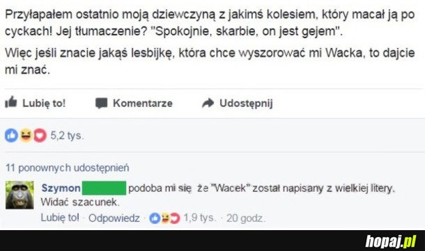 PRZYŁAPAŁEM OSTATNIO MOJĄ DZIEWCZYNĄ Z JAKIMŚ KOLESIEM