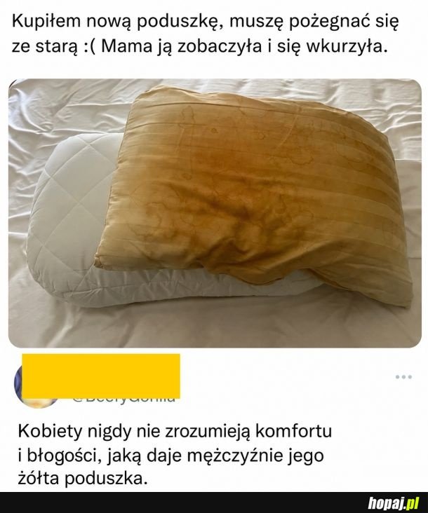 Żółta poduszka