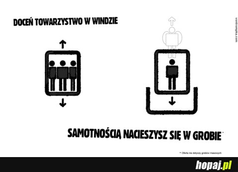 Doceń towarzystwo w windzie