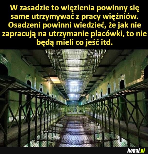 Więzienia powinny się utrzymywać z pracy więźniów