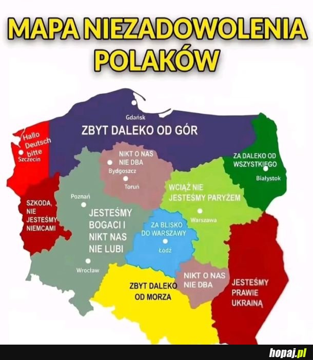 Mapa niezadowolenia Polaków