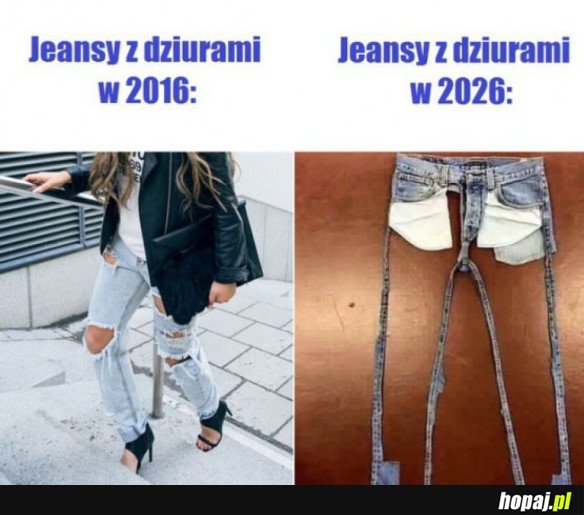 JEANSY Z DZIURAMI