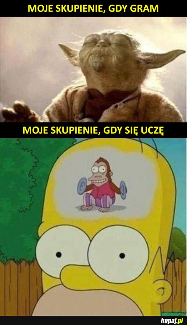 Granie vs uczenie się