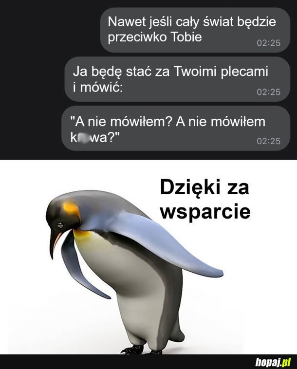 Dzięki za wsparcie