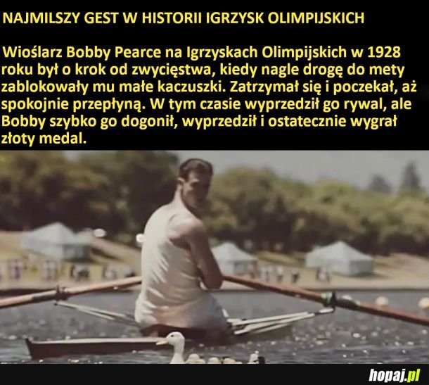 Najmilszy gest w historii igrzysk olimpijskich