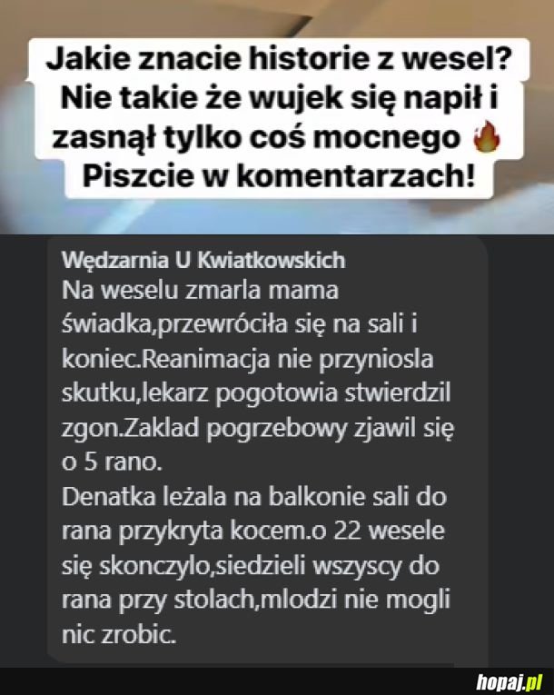 Takiej strasznej historii to się nie spodziewałem