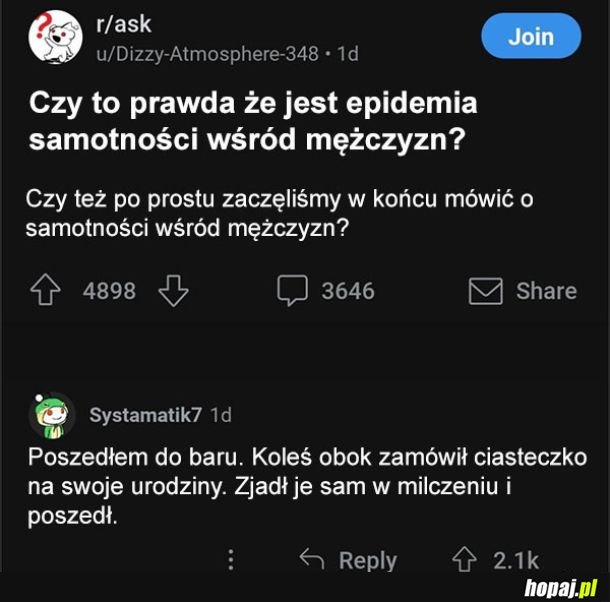 Samotność wśród mężczyzn