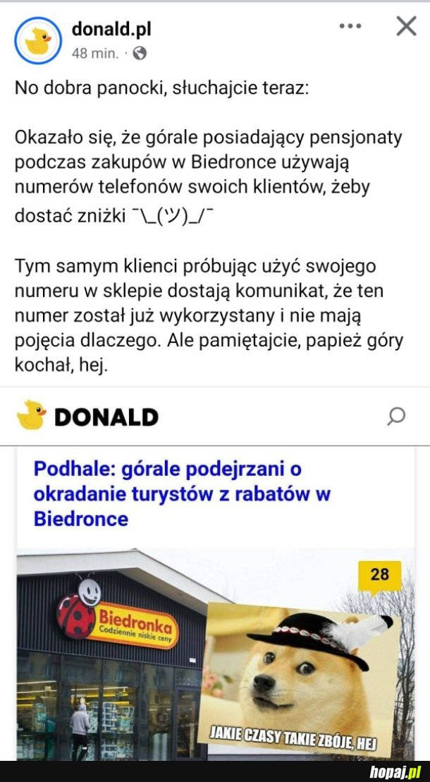  Własciele pensjonatów okradają turystów na zniżki w Biedronce 