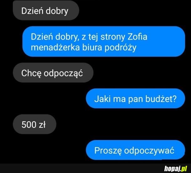 Budżet na odpoczynek