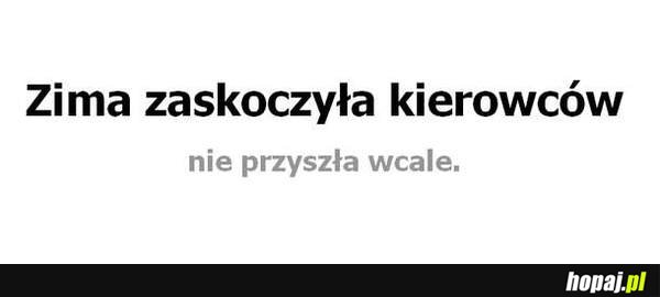 Zima zaskoczyła kierowców