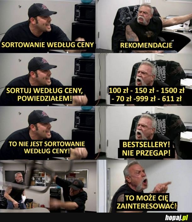 Sortowanie według cen