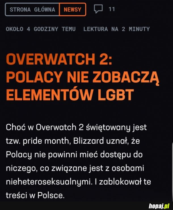 Polacy nie zobaczą elementów LGBT w Overwatchu 