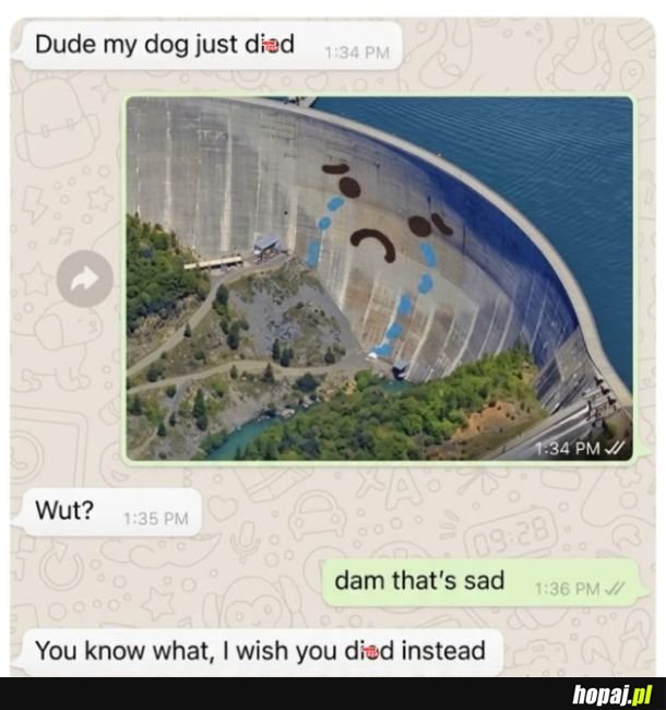 Dam that's sad