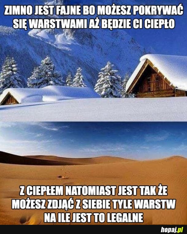 Różnica między zimnem a ciepłem